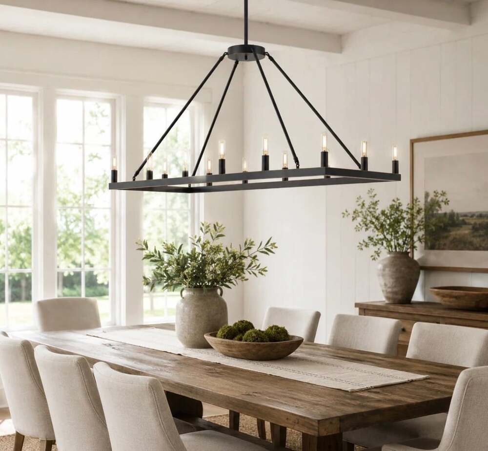 72pandas 12-Light Bronze Chandelier Alva Collection